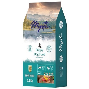 Mystic Puppy Dog Food Lamb & Rice сухой корм для щенков с ягненком и рисом 2,5кг купить  зоотовары для животных