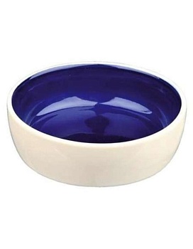 TRIXIE 2467 Миска керамическая с синим дном для кошек 0,25л*ф15,5см купить  зоотовары для животных
