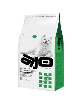 AJO Hypoallergenic сузой для собак средних и крупных пород, склонных к аллергиям с гречкой 12кг купить  зоотовары для животных