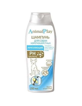 Animal Play-Укрепляющий шампунь с аллантоином и витаминами для короткошерстных собак 250 мл купить  зоотовары для животных