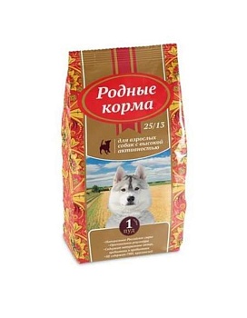 РОДНЫЕ КОРМА сухой корм для взрослых собак с высокой активностью 16.38кг купить  зоотовары для животных