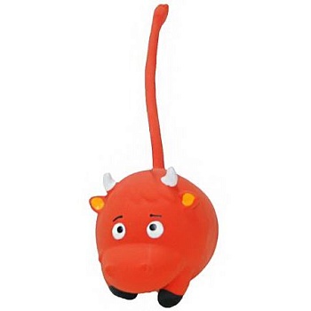HOMEPET Игрушка для собак Бычок с длинным хвостом с пищалкой латекс 21см PCC75738 купить  зоотовары для животных