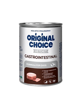 ORIGINAL CHOICE VETDIET Gastrointestinal ветеринарная диета для собак профилактика болезней ЖКТ 6х340г купить  зоотовары для животных