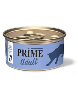 PRIME MEAT консервы для кошек Тунец с сурими в собственном соку 24х70гр купить  зоотовары для животных