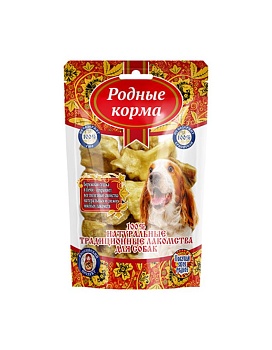 РОДНЫЕ КОРМА Традиционные лакомство для собак хрустики говяжьи 40гр купить  зоотовары для животных