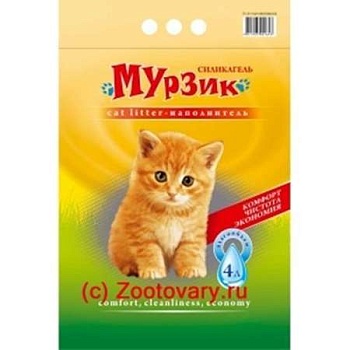 Наполнитель для кошек Мурзик Силикагель Стандарт 4л купить  зоотовары для животных