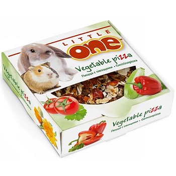 LITTLE ONE Пицца с овощами. Лакомство - игрушка для всех видов грызунов 55г купить  зоотовары для животных