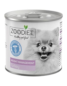 ZOODIET WEIGHT MANAGEMENT Turkey консервы для собак контроль веса индейка 12х240г купить  зоотовары для животных