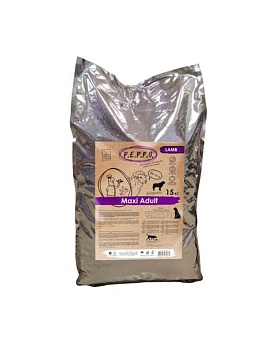 PEPPO Сухой корм для собак Maxi Adult Ягненок 15кг купить  зоотовары для животных