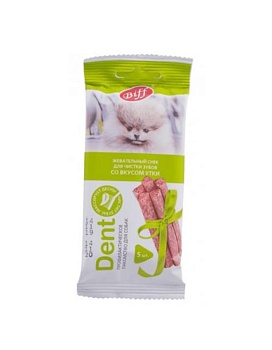ТитБит Жев снек DENT со вкусом уткидля собак мини пород 20гр купить  зоотовары для животных