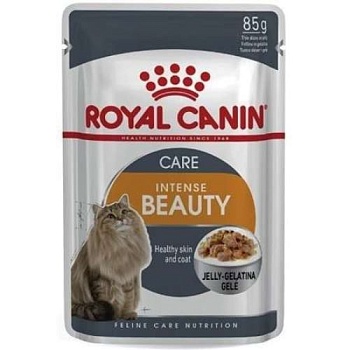 Royal Canin Intense Beauty Jelly в Желе для Кошек Старше 1-Го Года для Поддержания Красоты Шерсти 24х85г купить  зоотовары для животных