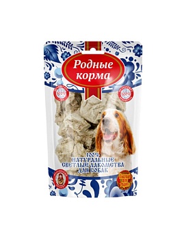 РОДНЫЕ КОРМА Светлые лакомство для собак лёгкое говяжье 10гр купить  зоотовары для животных