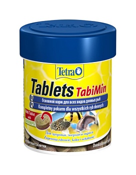 TETRA Tablets TabiMin - корм для всех видов донных рыб в виде двухцветных таблеток с содержанием креветок 120таб купить  зоотовары для животных