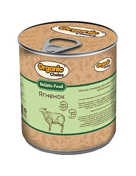 Organic Сhoice консервы 100 % ягненок для собак 12х340г купить  зоотовары для животных