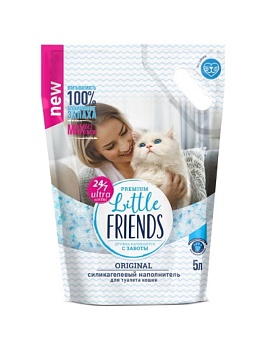 Наполнитель LITTLE FRIENDS Original силикагелевый без запаха 5л купить  зоотовары для животных