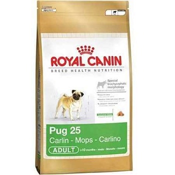 Royal Canin Pug Adut Корм для Собак Породы Мопс от 10 Месяцев 500г купить  зоотовары для животных