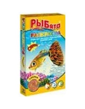 РЫБята Раскраска корм для усиления окраски рыб коробка + сюрприз 10 г 10шт купить  зоотовары для животных