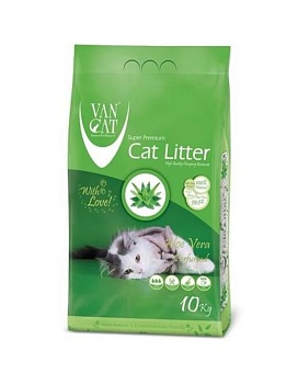 Van Cat Aloe Vera Комкующийся наполнитель без пыли с ароматом Алоэ вера 5кг купить  зоотовары для животных