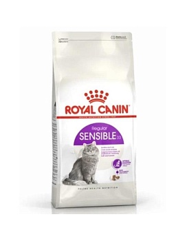 Royal Canin SENSIBLE 33 корм для кошек с чувствительной пищеварительной системой в возрасте сгода до 7 лет 200г купить  зоотовары для животных