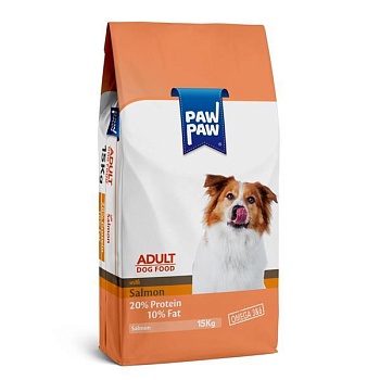 Pawpaw Adult Dog Food with Salmon сухой корм для собак с лососем 15кг купить  зоотовары для животных