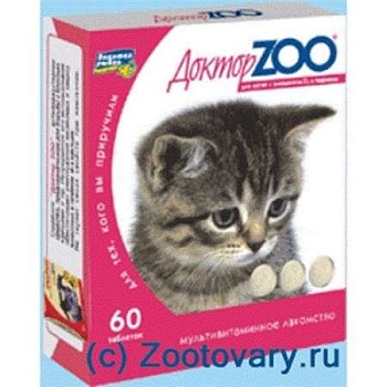 Доктор Zoo Витамины Здоровый Котенок для Котят 6х120таб купить  зоотовары для животных