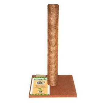 HOMECAT Когтеточка-столбик для кошек МАКСИ 410х410х630 (ковролин, джут) цвет коричневый 4128014 купить  зоотовары для животных