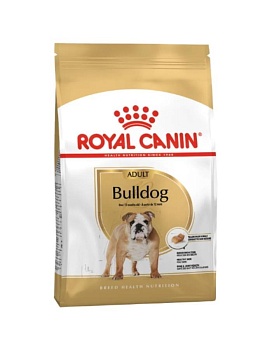 ROYAL CANIN BULLDOG ADULT сухой корм для Английских бульдогов старше 12 месяцев 3кг купить  зоотовары для животных