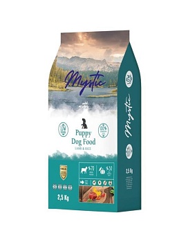Mystic Puppy Dog Food Lamb & Rice сухой корм для щенков с ягненком и рисом 2,5кг купить  зоотовары для животных
