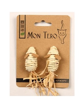 Мон Теро ЭКО игрушка для кошек "Мышь", 2шт х 5 см, с кошач.мятой, бежевые 6211 купить  зоотовары для животных