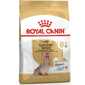 ROYAL CANIN YORKSHIRE TERRIER ADULT 8+ сухой корм для собак породы йоркширский терьер в возрасте от 8 лет 1,5кг купить  зоотовары для животных