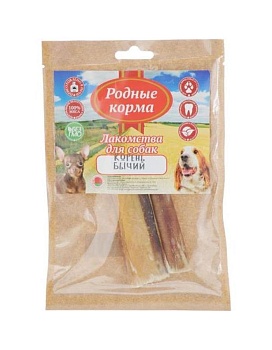 РОДНЫЕ КОРМА 2 лакомство для собак мелких пород корень бычий сушеный в дровяной печи купить  зоотовары для животных