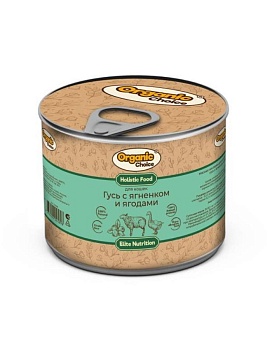 Organic Сhoice консервы для кошек гусь с ягненком и ягодами 12х240г купить  зоотовары для животных
