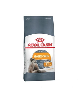ROYAL CANIN HAIR & SKIN CARE сухой корм для взрослых кошек для поддержания здоровья кожи и шерсти 2кг купить  зоотовары для животных
