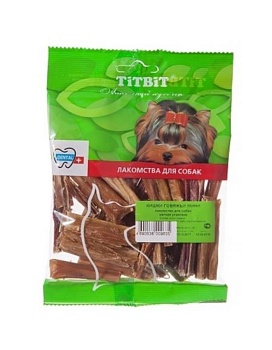 TiTBiT Кишки говяжьи мини - мягкая упаковка 45г купить  зоотовары для животных
