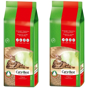 Cat's Best Original Древесный комкующийся наполнитель 2х40л купить  зоотовары для животных