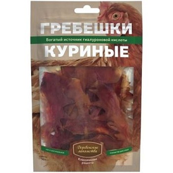 ДЕРЕВЕНСКИЕ ЛАКОМСТВА Гребешки куриные 50 г купить  зоотовары для животных