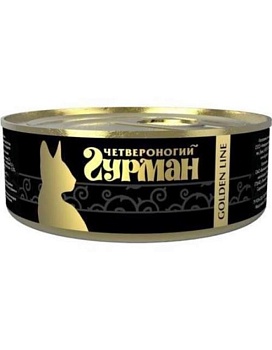 Четвероногий Гурман Золотая Линия для Cобак Кролик Натуральный в Желе 24х100г купить  зоотовары для животных