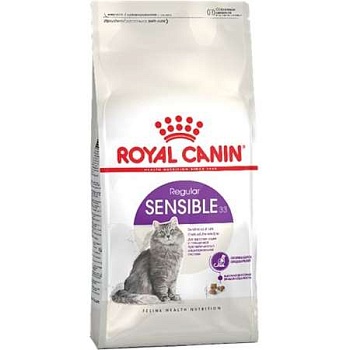 Royal Canin Sensible 33 сухой корм для кошек привеледливых к еде 15кг купить  зоотовары для животных