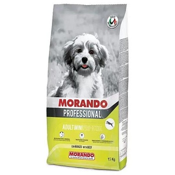 Morando Professional Cane Сухой корм для взрослых мелких пород собак PRO VITAL с говядиной 15кг купить  зоотовары для животных