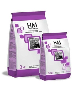 Наша Марка Корм для Взрослых Собак с Ягненком и Рисом 3кг купить  зоотовары для животных