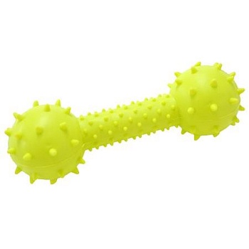 HOMEPET Игрушка для собак Гантель с шипами и колокольчиком TPR 14см X008 купить  зоотовары для животных