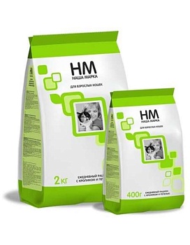 Наша Марка Корм для Кошек с Кроликом и Печенью 400г купить  зоотовары для животных