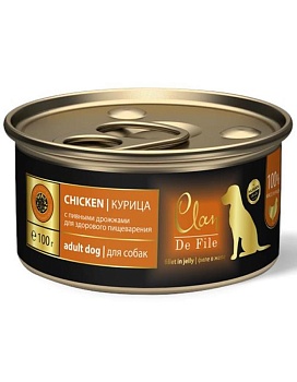 CLAN De File консервы для собак Курица 16х100гр купить  зоотовары для животных