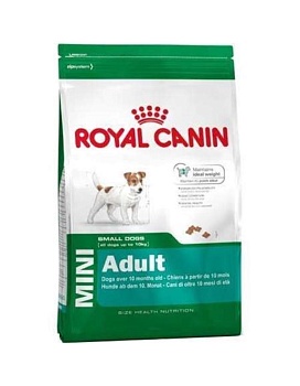 Royal Canin Mini Adult Корм для Взрослых Собак Мелких Пород с 10 Месяцев до 8 Лет 4кг купить  зоотовары для животных