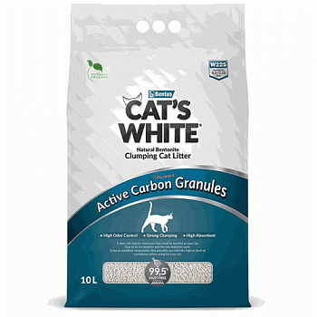 Наполнитель Cat's White Active Carbon Granules комкующийся с гранулами активированного угля 10л купить  зоотовары для животных