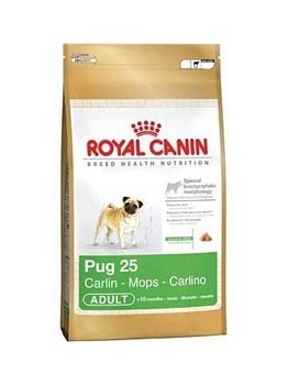 Royal Canin Pug Adut Корм для Собак Породы Мопс от 10 Месяцев 500г купить  зоотовары для животных