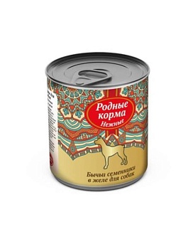 РОДНЫЕ КОРМА консервы для собак Нежные Бычьи семенники в желе 12х240г купить  зоотовары для животных