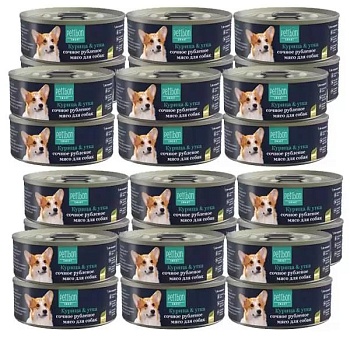 Petibon Smart консервы для собак рубленое мясо с курицей и уткой 24х100г купить  зоотовары для животных