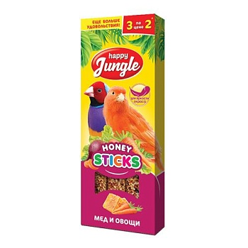 HAPPY JUNGLE Палочки для канареек и экзотов 3 шт купить  зоотовары для животных