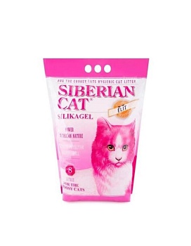 Сибирская Кошка Наполнитель силикагель Элита для привеледливых кошек (розовые гранулы) 8л купить  зоотовары для животных